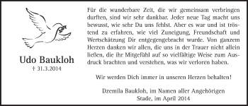 Anzeige von Udo Baukloh von LZ