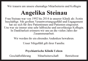 Anzeige von Angelika Steinau von LZ