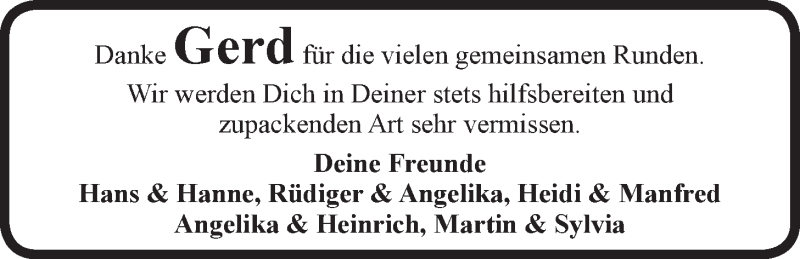  Traueranzeige für Gerhard Overkamp vom 16.09.2014 aus LZ