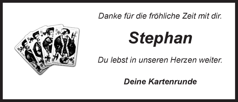  Traueranzeige für Stephan Wöbcke vom 20.09.2014 aus LZ
