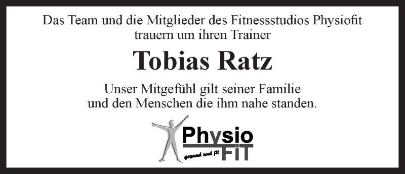  Traueranzeige für Tobias Ratz vom 11.10.2014 aus LZ