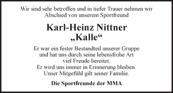 Anzeige von Karl-Heinz Nittner von LZ