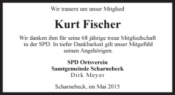 Anzeige von Kurt Fischer von LZ