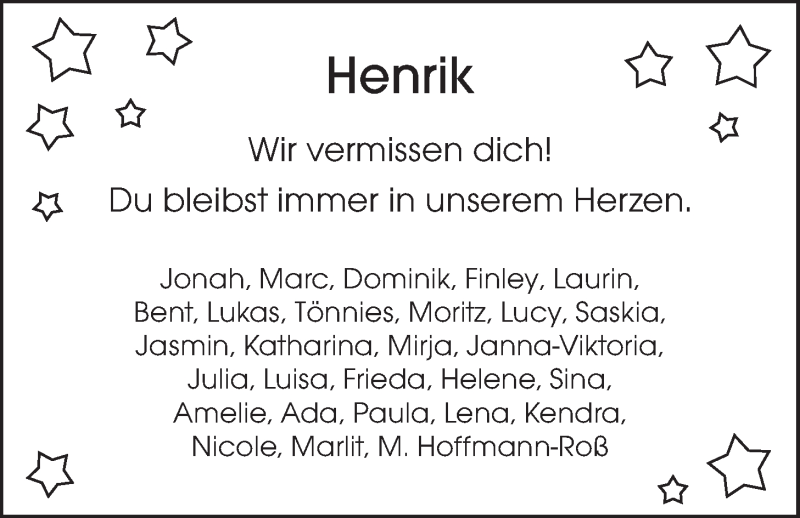  Traueranzeige für Henrik Nispel vom 03.02.2016 aus LZ