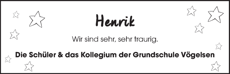  Traueranzeige für Henrik Nispel vom 05.02.2016 aus LZ