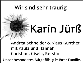 Anzeige von Karin Jürß von LZ