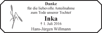 Anzeige von Inka Carla Vargas von LZ