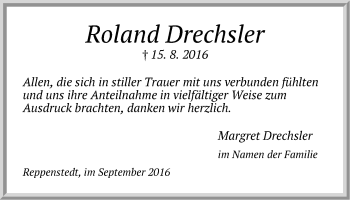 Anzeige von Roland Drechsler von LZ