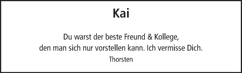  Traueranzeige für Kai Werner Lievenbrück vom 24.06.2017 aus LZ