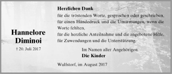 Anzeige von Hannelore  Diminoi von LZ