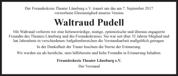Anzeige von Waltraud Pudell von LZ