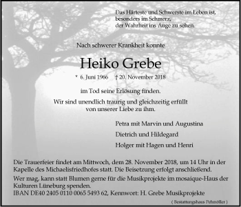 Anzeige von Heiko Grebe von LZ
