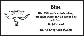Anzeige von Sabine Deeke von LZ