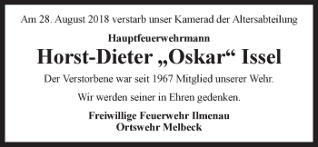 Anzeige von Horst-Dieter Issel von LZ