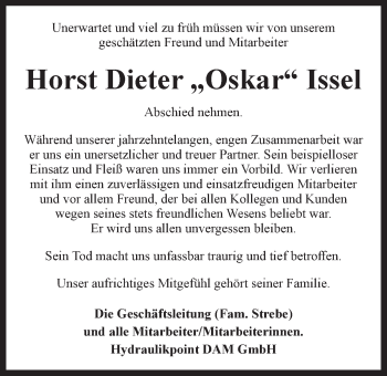 Anzeige von Horst-Dieter Issel von LZ