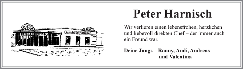  Traueranzeige für Peter Harnisch vom 19.09.2018 aus LZ