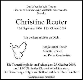 Anzeige von Christine Reuter von LZ