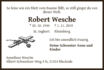 Anzeige von Robert Wesche von LZ