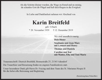 Anzeige von Karin Breitfeld von LZ