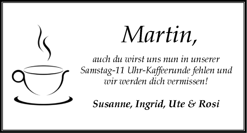  Traueranzeige für Martin Drebold vom 22.06.2019 aus LZ