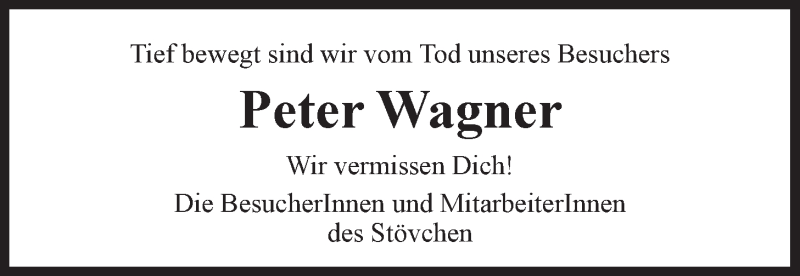  Traueranzeige für Peter Wagner vom 24.06.2019 aus LZ