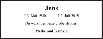 Anzeige von Jens Lünser von LZ