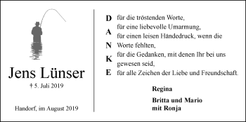 Anzeige von Jens Lünser von LZ