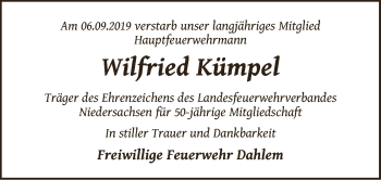 Anzeige von Wilfried Kümpel von LZ