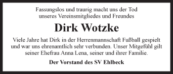 Anzeige von Dirk Wotzke von LZ