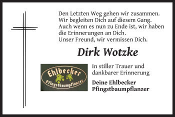 Anzeige von Dirk Wotzke von LZ