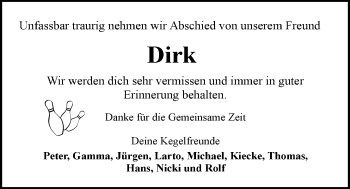 Anzeige von Dirk Wotzke von LZ