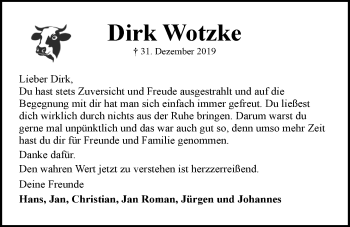 Anzeige von Dirk Wotzke von LZ