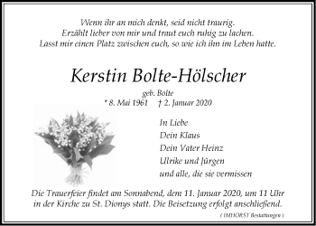 Anzeige von Kerstin Bolte-Hölscher von LZ