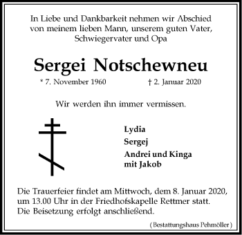 Anzeige von Sergei Notschewneu von LZ