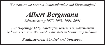 Anzeige von Albert Bergmann von LZ
