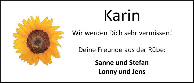  Traueranzeige für Karin Soltau vom 07.11.2020 aus LZ