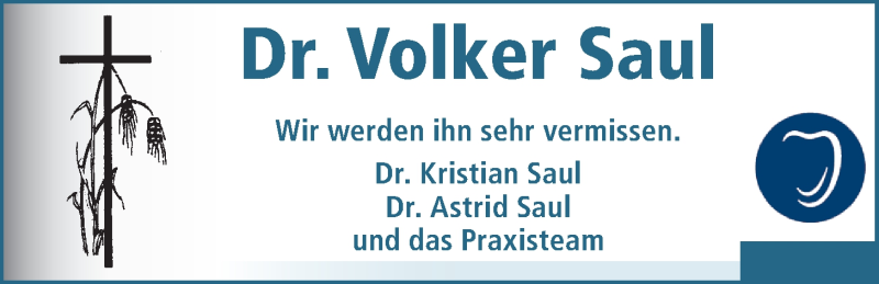  Traueranzeige für Volker Saul vom 07.11.2020 aus LZ