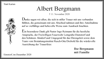 Anzeige von Albert Bergmann von LZ