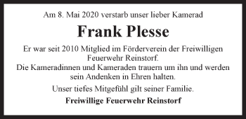 Anzeige von Frank Plesse von LZ