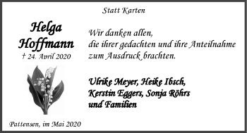 Anzeige von Helga Hoffmann von LZ