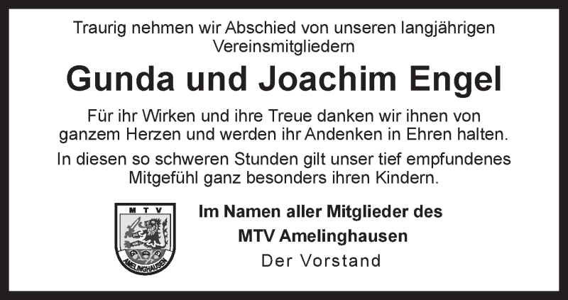  Traueranzeige für Joachim Engel vom 14.05.2020 aus LZ
