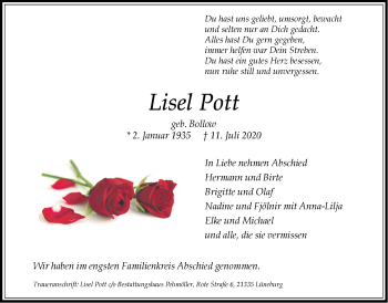 Anzeige von Lisel Pott von LZ