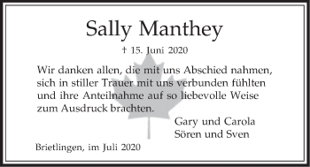 Anzeige von Sally Manthey von LZ