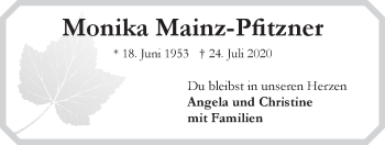 Anzeige von Monika Mainz-Pfitzner von LZ