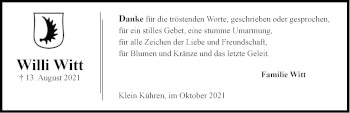 Anzeige von Willi Witt von LZ