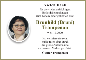 Anzeige von Brunhild Trampenau von LZ