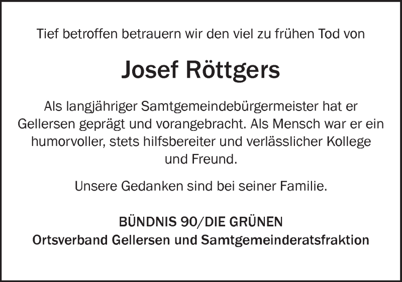  Traueranzeige für Josef Röttgers vom 02.02.2021 aus LZ