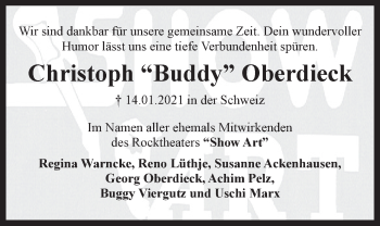 Anzeige von Christoph Oberdieck von LZ