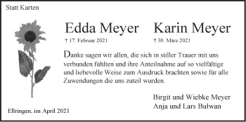 Anzeige von Edda Meyer von LZ