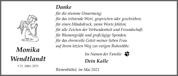 Anzeige von Monika Wendtlandt von LZ